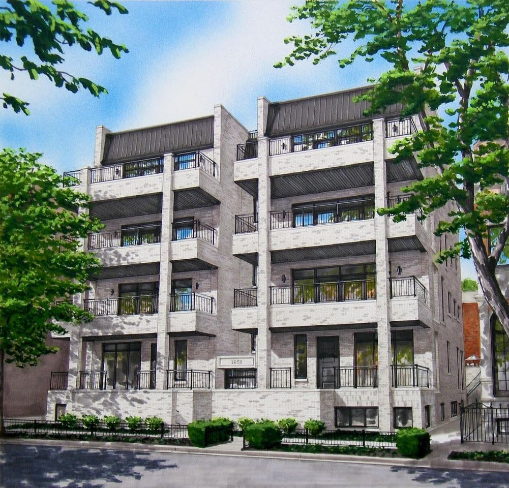 1658 N. Burling building rendering